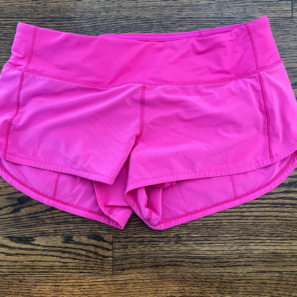 Lululemon Speed up 2.5" Size 8 Sonic Pink